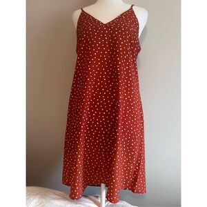 Limited NWT Orange / White spots Slip Dress Lined